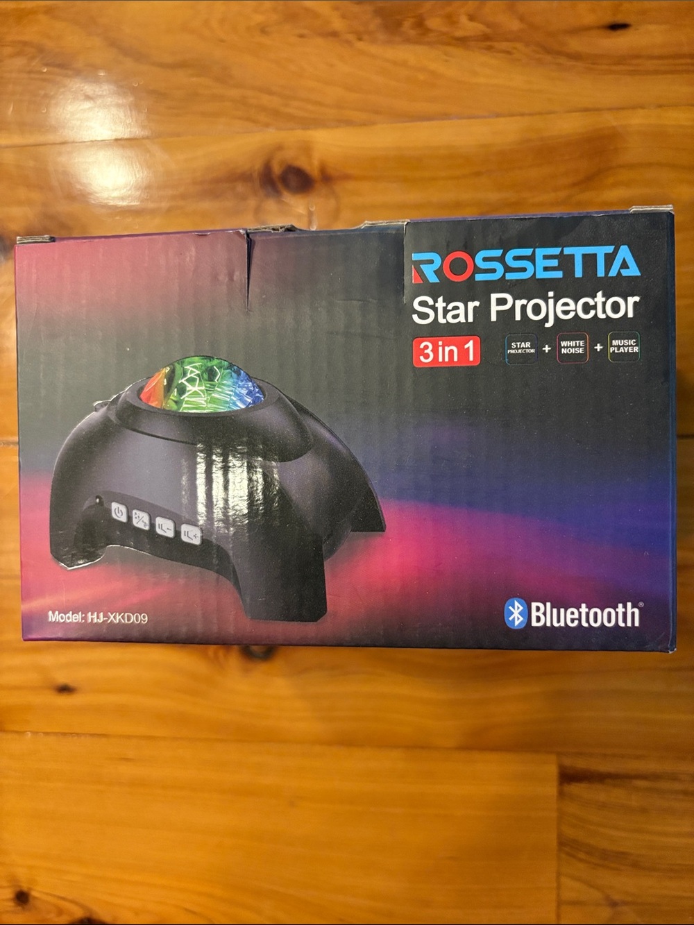 Rossetta Star Projector Bluetooth 3-in-1 - Black with Multi-Color Light